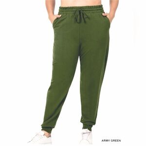ZENANA Premium Classic Cotton Blend Joggers Sweatpants